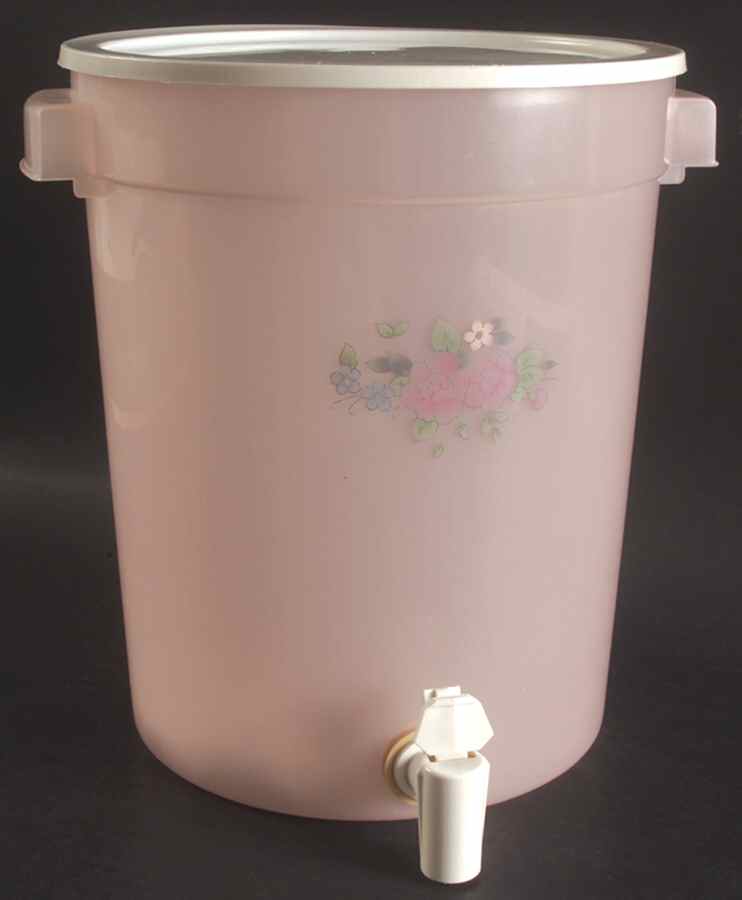 Tea Rose Plastic Beverage Dispenser with /Lid by Pfaltzgraff-1