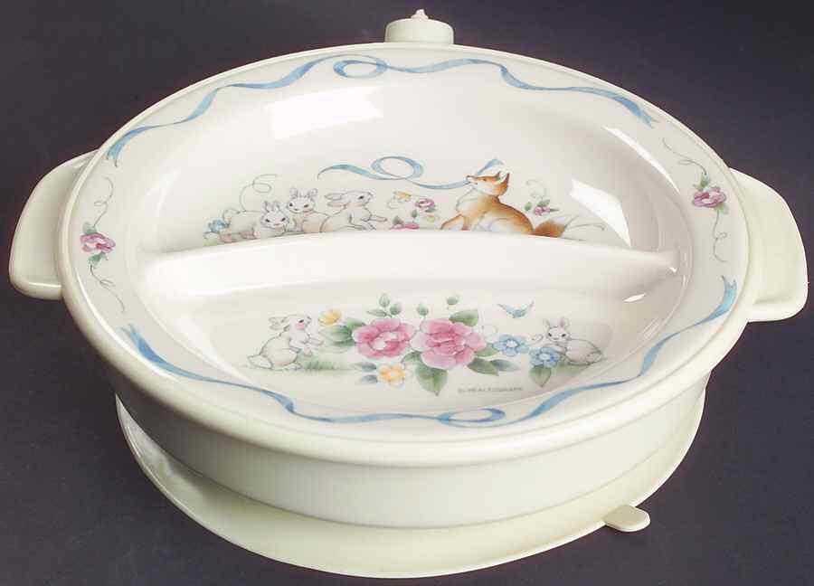 Tea Rose Baby Food Warmer Plate by Pfaltzgraff-1