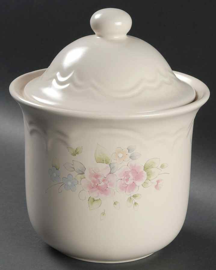 Tea Rose Cookie Jar & Lid by Pfaltzgraff-1