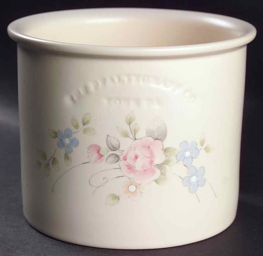 Tea Rose Gadget Crock by Pfaltzgraff-1