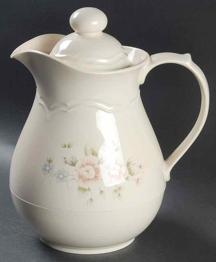 Tea Rose Plastic Thermos/Carafe & Lid by Pfaltzgraff-1
