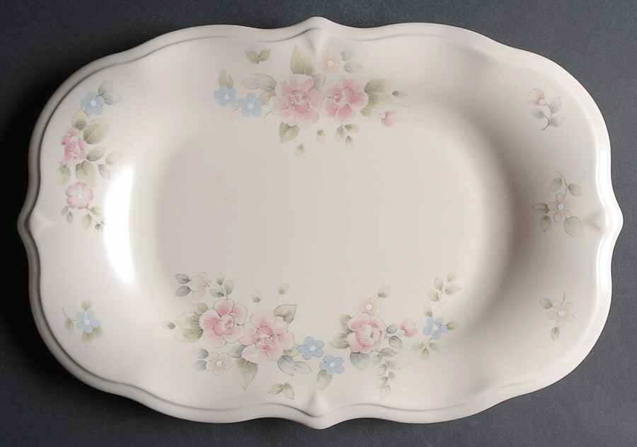 Tea Rose Sculpted Bread Tray by Pfaltzgraff-1