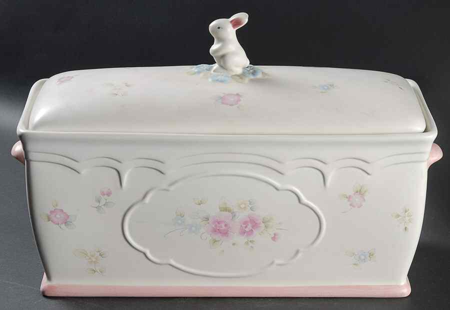 Tea Rose Bread Box & Lid by Pfaltzgraff-1