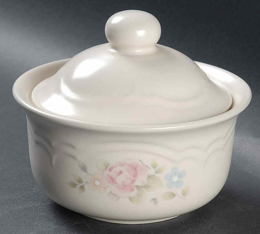 Tea Rose Butter Tub & Lid by Pfaltzgraff-1