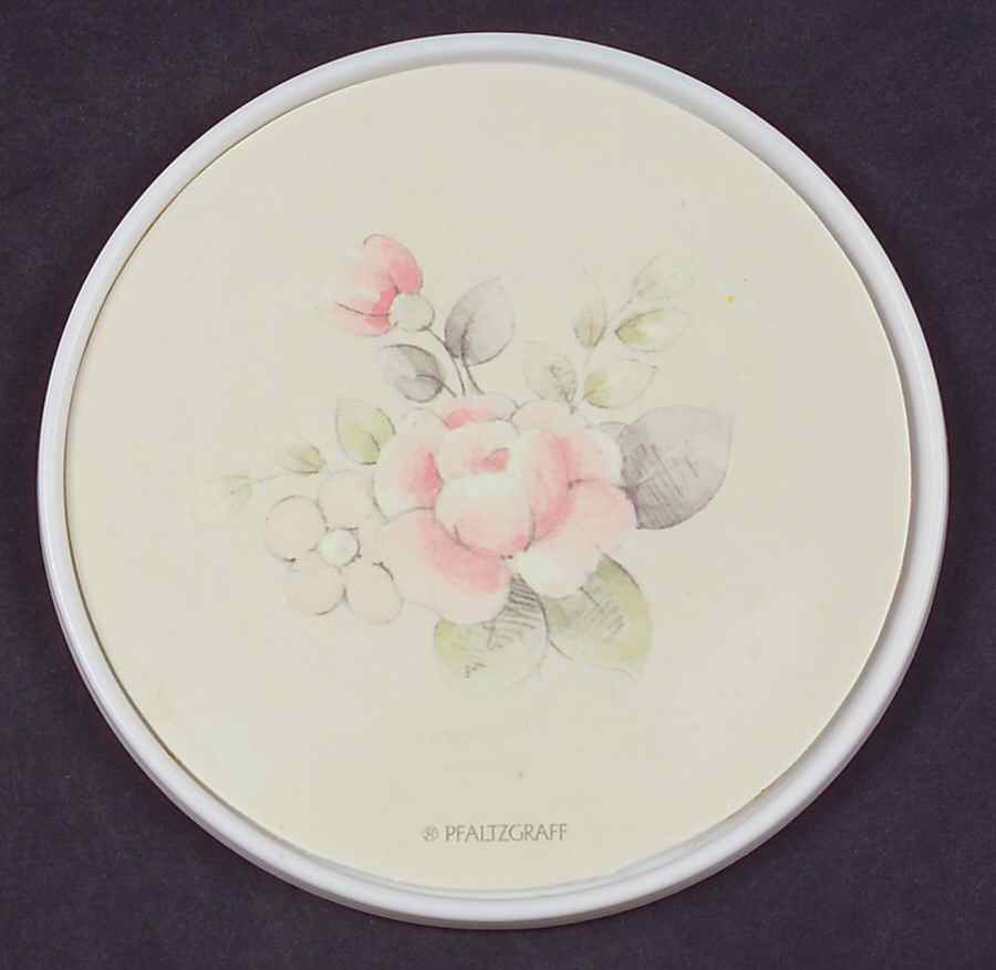 Tea Rose Round Coaster with Plastic Back by Pfaltzgraff-1