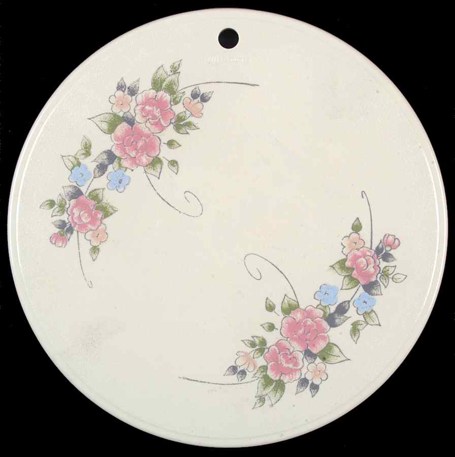 Tea Rose Round Plastic Cutting Board by Pfaltzgraff-1