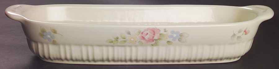 Tea Rose Cracker Server-Boat by Pfaltzgraff-1