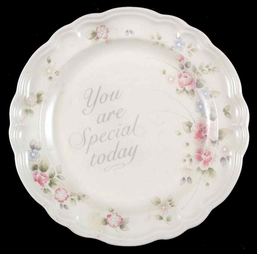 Tea Rose "You Are Special" Dinner Plate by Pfaltzgraff-1