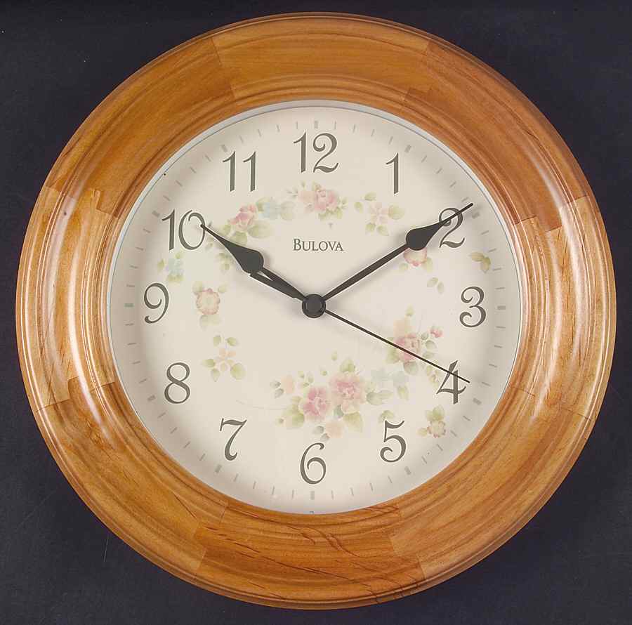 Tea Rose Hanging Wall Clock by Pfaltzgraff-1