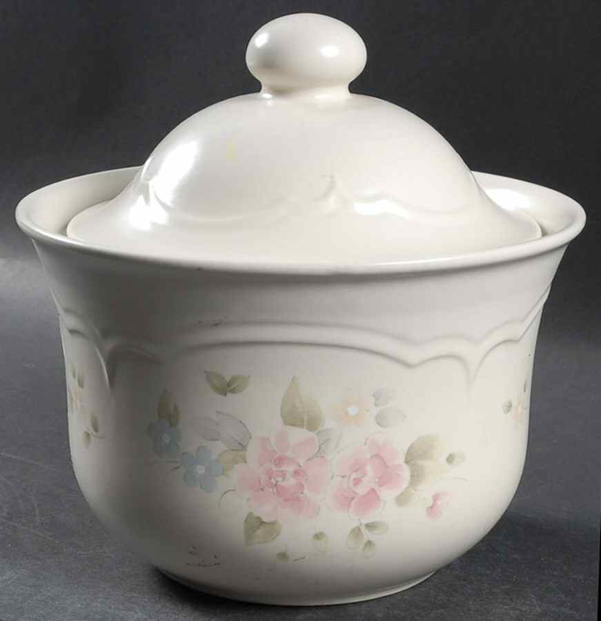 Tea Rose Cookie Jar & Lid by Pfaltzgraff-1