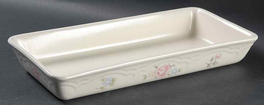 Tea Rose Long and Narrow Baker by Pfaltzgraff-1