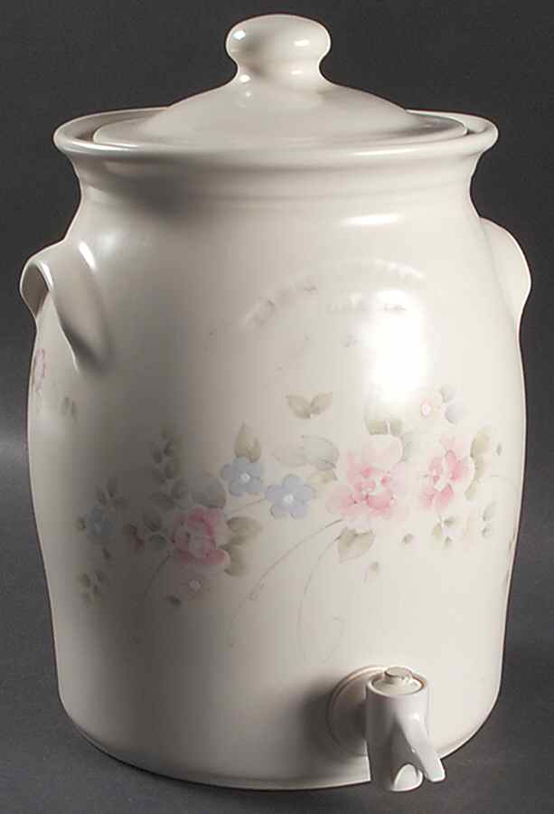 Tea Rose Beverage Crock & Lid by Pfaltzgraff-1