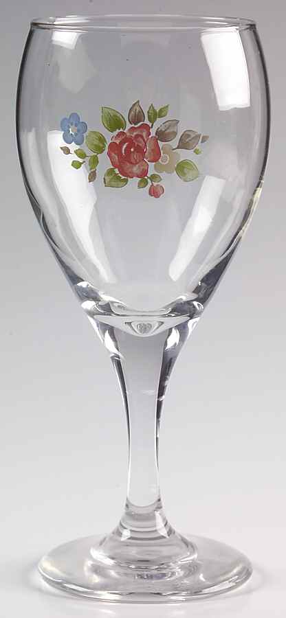 Tea Rose 10 Oz Glassware Wine Goblet by Pfaltzgraff-1
