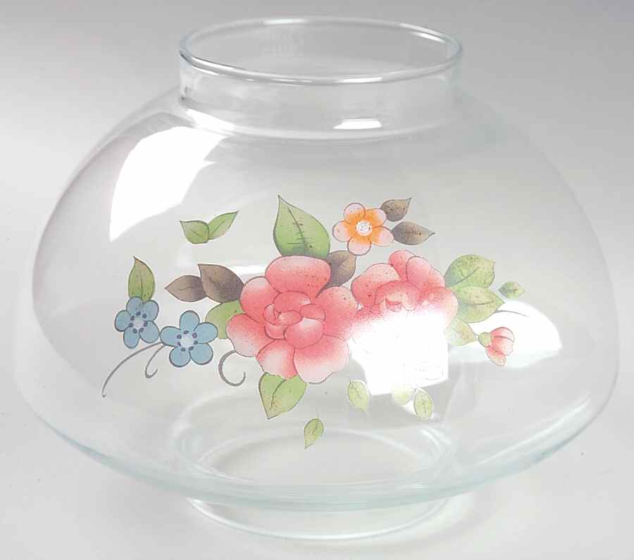 Tea Rose Globe for Glassware Hurricane Lamp by Pfaltzgraff-1