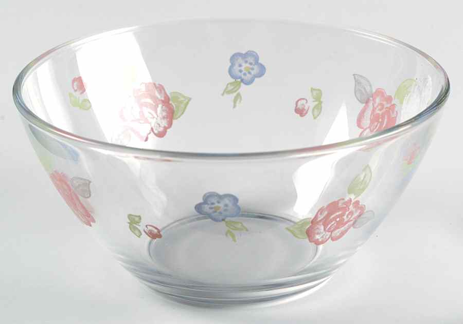 Tea Rose Glassware Fruit Bowl by Pfaltzgraff-1