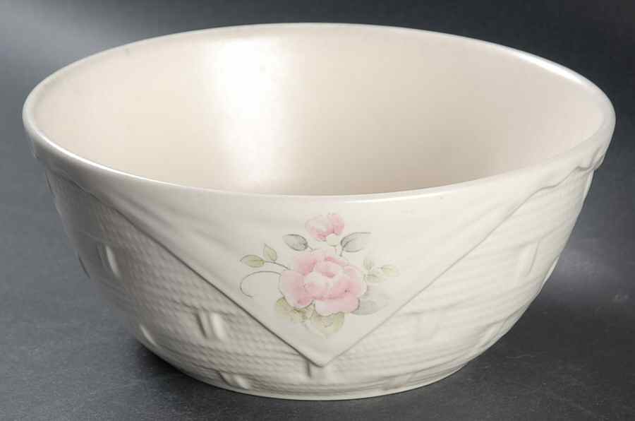 Tea Rose Basket Bowl by Pfaltzgraff-1