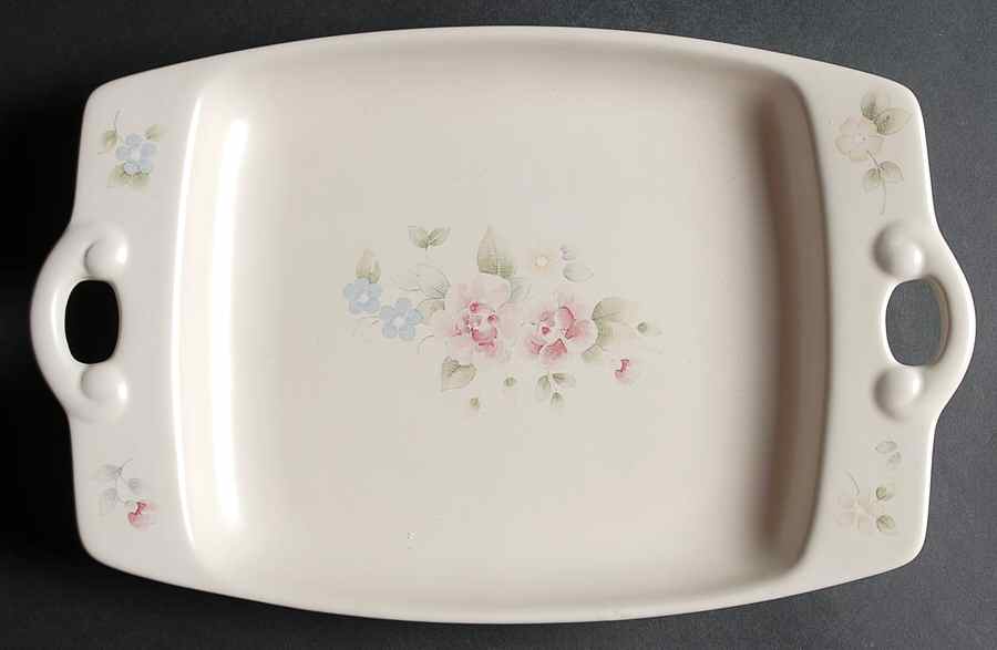 Tea Rose 12" Rectangular Serving Platter by Pfaltzgraff-1