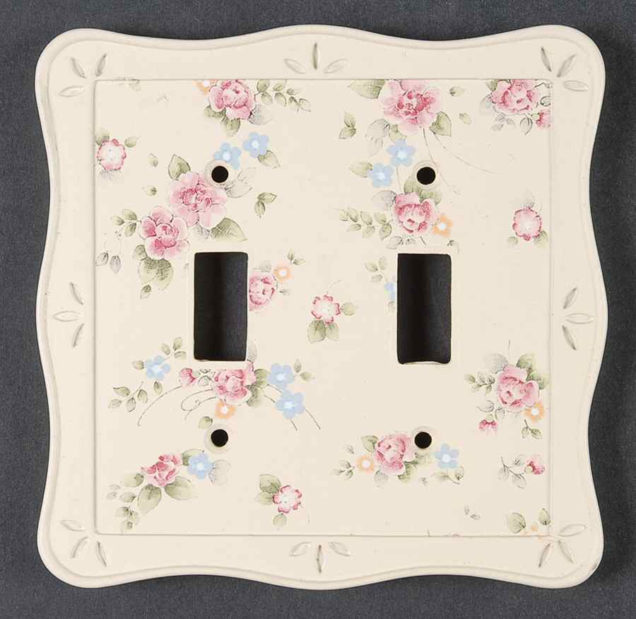 Tea Rose Double Light Switch Cover by Pfaltzgraff-1