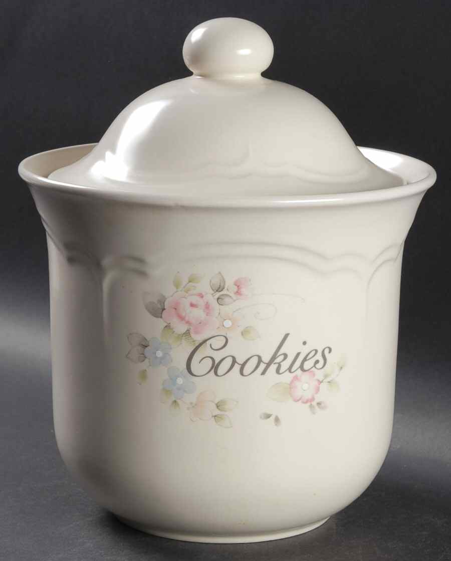 Tea Rose Cookie Jar & Lid by Pfaltzgraff-1