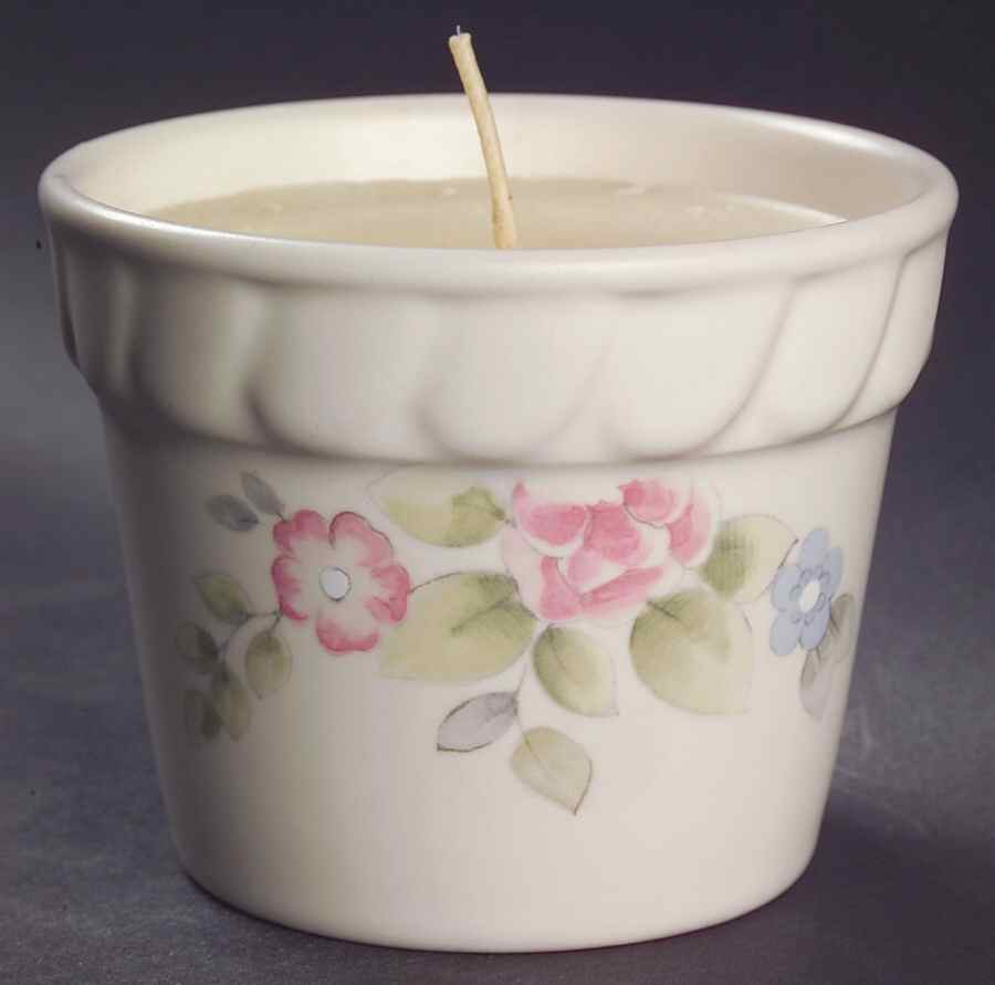 Tea Rose Votive Flower Pot by Pfaltzgraff-1