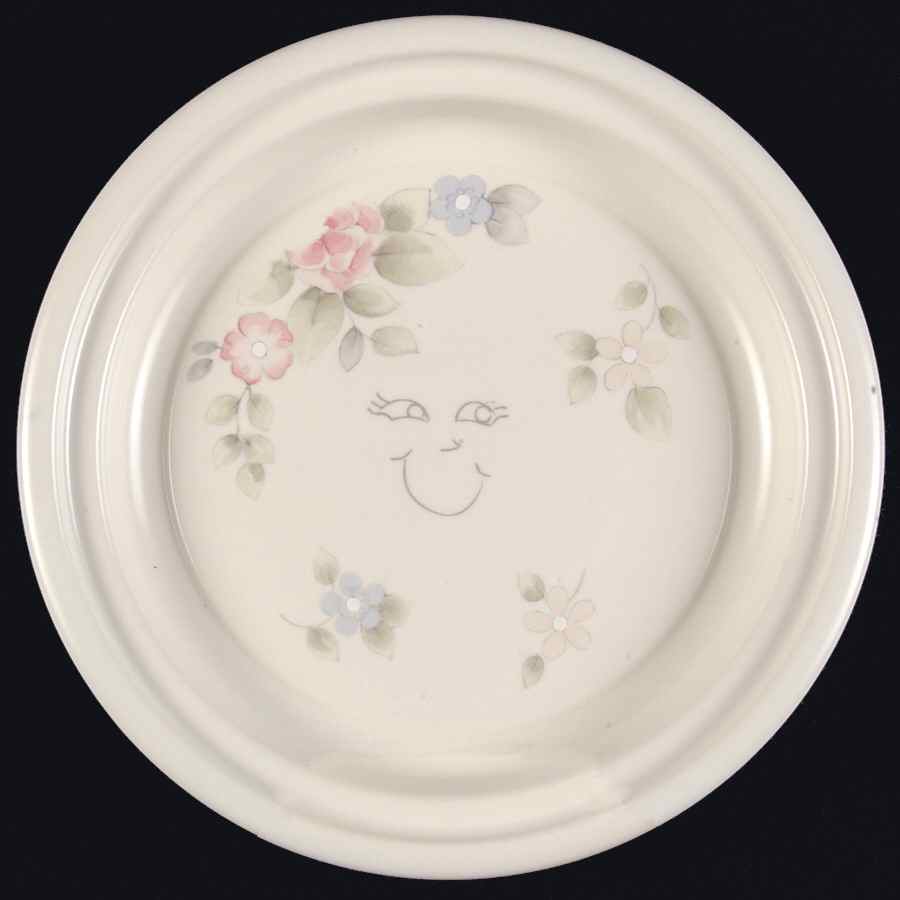 Tea Rose Happy Plate by Pfaltzgraff-1