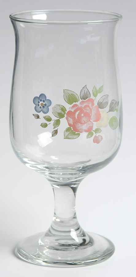 Tea Rose 10 Oz Glassware Goblet by Pfaltzgraff-1