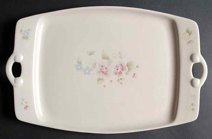 Tea Rose 14" Rectangular Serving Platter by Pfaltzgraff-1