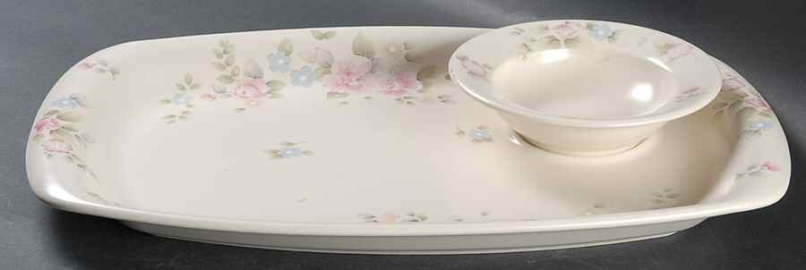Tea Rose 2 Piece Barbeque Set (Plate and Bowl Only) by Pfaltzgraff-1