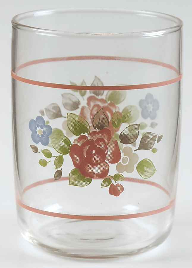 Tea Rose Glassware Juice/Cooler by Pfaltzgraff-1