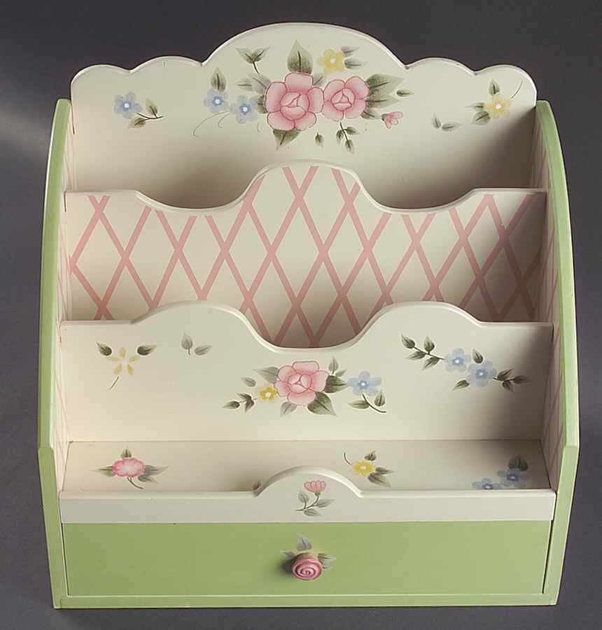 Tea Rose Wood Kitchen Organizer by Pfaltzgraff-1
