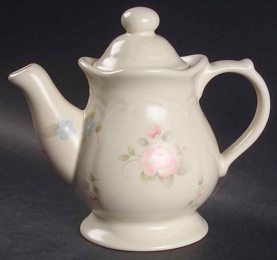 Tea Rose Special Edition Individual Teapot & Lid by Pfaltzgraff-1