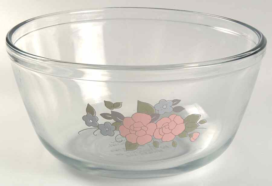 Tea Rose 8" Glassware Mixing Bowl by Pfaltzgraff-1