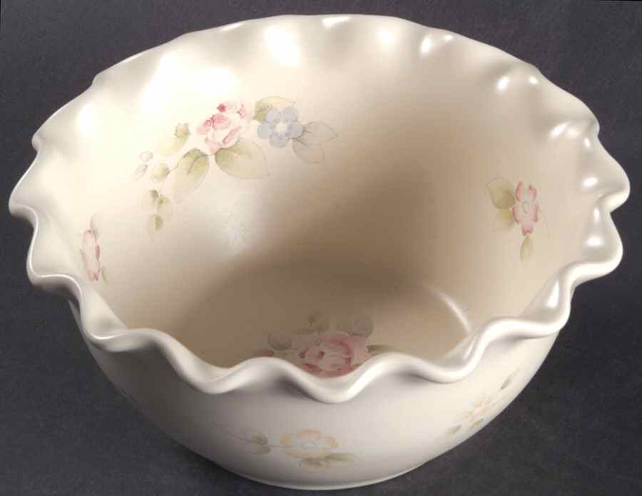 Tea Rose 6" Ruffled Bowl by Pfaltzgraff-1