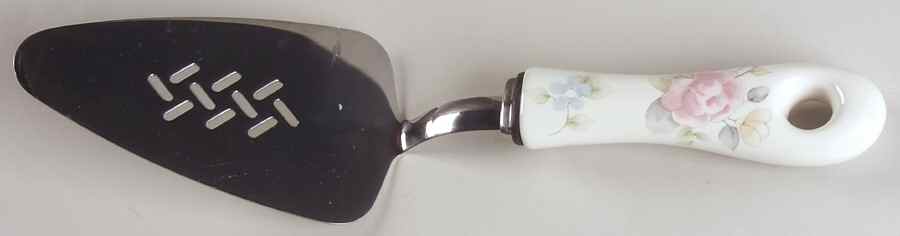 Tea Rose Pie Server with Stainless Blade by Pfaltzgraff-1