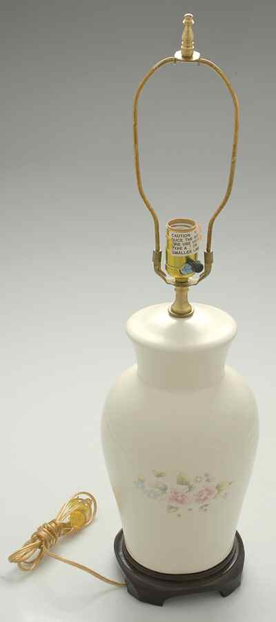Tea Rose 26" Electric Lamp No Shade by Pfaltzgraff-1