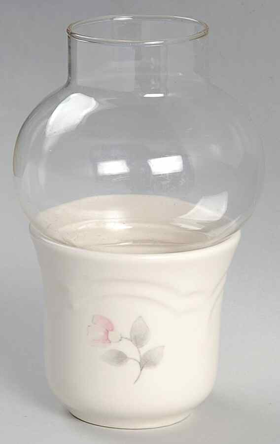 Tea Rose Mini Lite Votive with Glass Globe by Pfaltzgraff-1