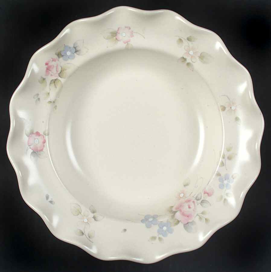 Tea Rose Fluted Rim Soup Bowl by Pfaltzgraff-1