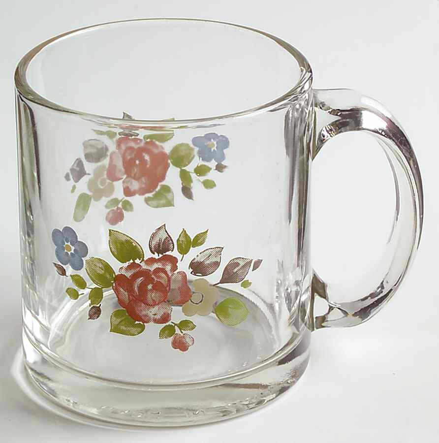 Tea Rose Glassware Mug by Pfaltzgraff-1