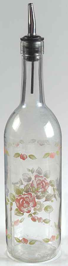 Tea Rose Glass Oil with Drizzle Spout by Pfaltzgraff-1