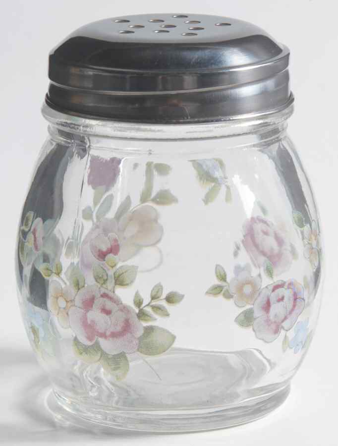 Tea Rose Glassware Cheese Shaker & Lid by Pfaltzgraff-1