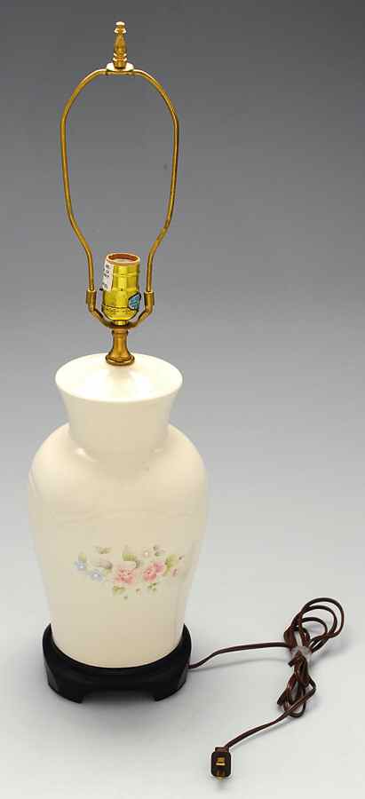 Tea Rose 26" Electric Lamp No Shade by Pfaltzgraff-1