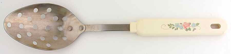 Tea Rose Pierced Serving Spoon by Pfaltzgraff-1