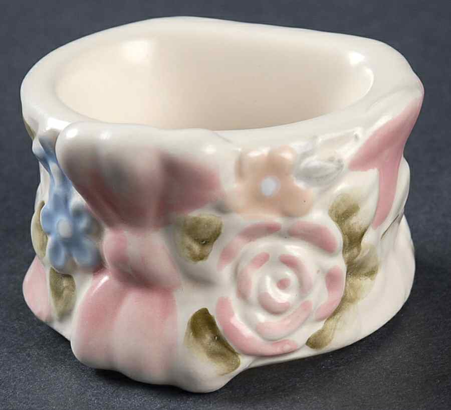Tea Rose Sculpted Napkin Ring by Pfaltzgraff-1