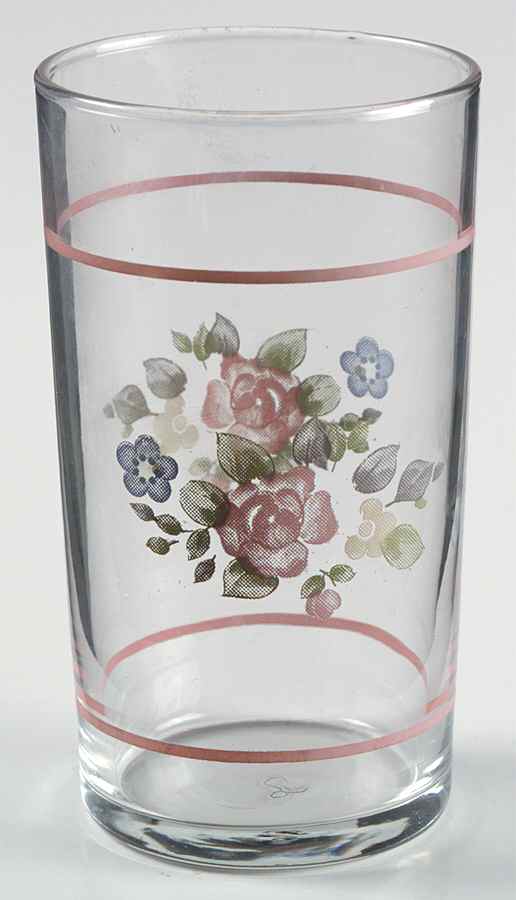 Tea Rose 14 Oz Glassware Tumbler by Pfaltzgraff-1