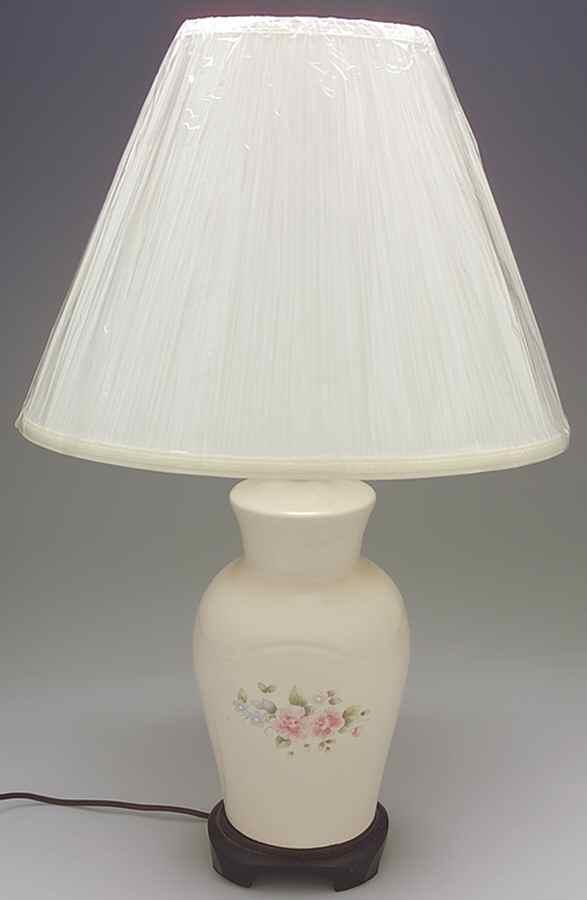 Tea Rose 26" Electric Lamp & Shade by Pfaltzgraff-1
