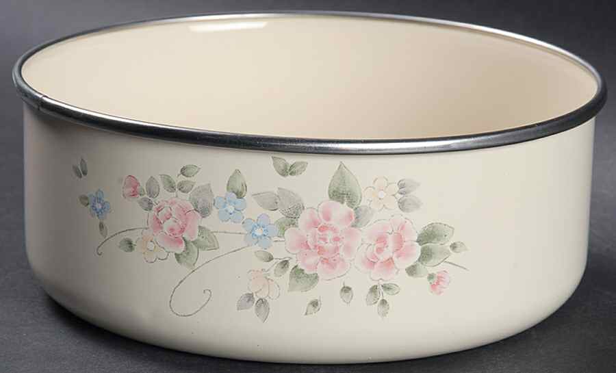 Tea Rose 6" Metal Bowl by Pfaltzgraff-1