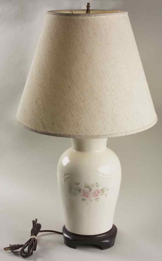 Tea Rose 26" Electric Lamp & Shade by Pfaltzgraff-1