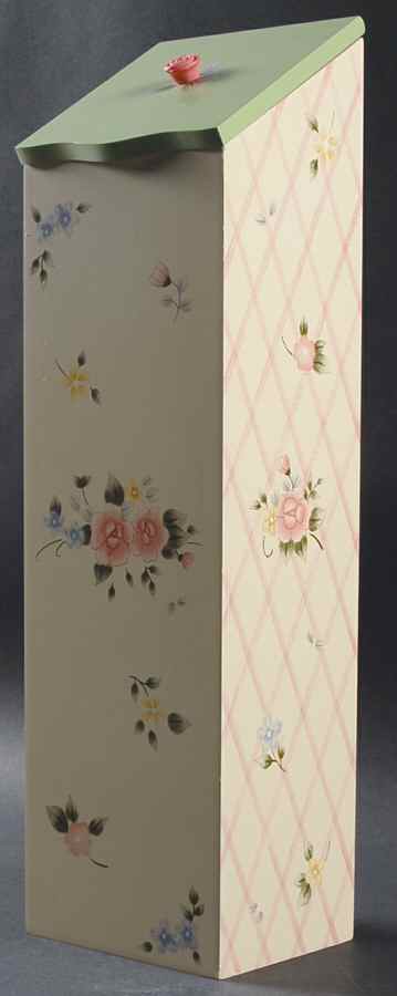 Tea Rose Plastic Grocery Bag Holder by Pfaltzgraff-1