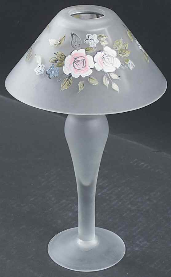 Tea Rose Tea Light Lamp with Shade by Pfaltzgraff-1