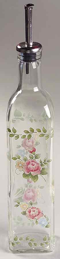 Tea Rose Glass Oil with Drizzle Spout by Pfaltzgraff-1